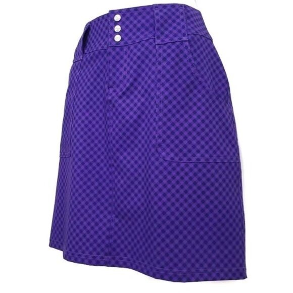 Ladies Jofit Golf/Tennis Skort Violet Gingham Plaid Size 2 - Picture 1 of 3